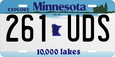 MN license plate 261UDS