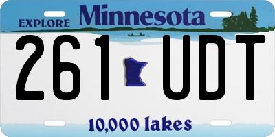 MN license plate 261UDT