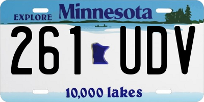 MN license plate 261UDV