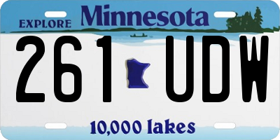 MN license plate 261UDW