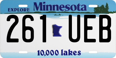 MN license plate 261UEB