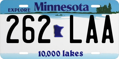 MN license plate 262LAA