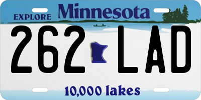 MN license plate 262LAD