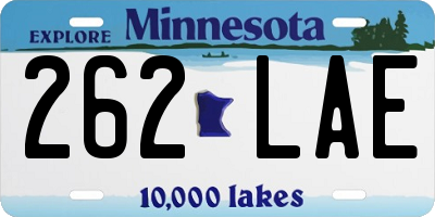 MN license plate 262LAE