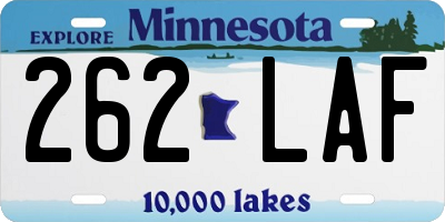 MN license plate 262LAF