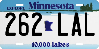 MN license plate 262LAL