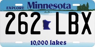 MN license plate 262LBX
