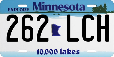 MN license plate 262LCH