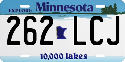 MN license plate 262LCJ