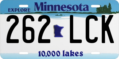 MN license plate 262LCK