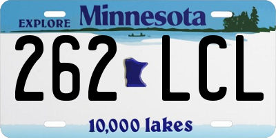 MN license plate 262LCL