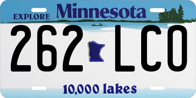 MN license plate 262LCO