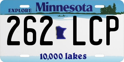 MN license plate 262LCP
