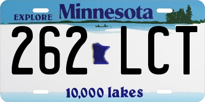MN license plate 262LCT