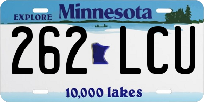 MN license plate 262LCU