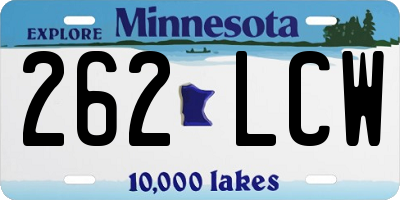 MN license plate 262LCW