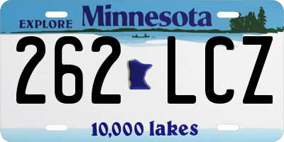 MN license plate 262LCZ