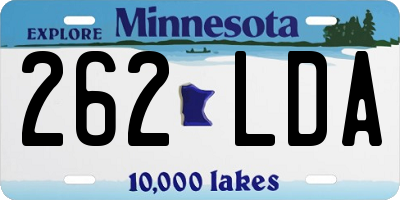 MN license plate 262LDA