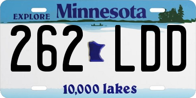 MN license plate 262LDD
