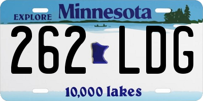 MN license plate 262LDG
