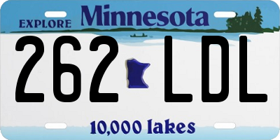 MN license plate 262LDL