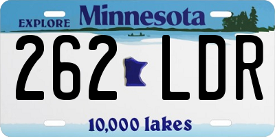 MN license plate 262LDR