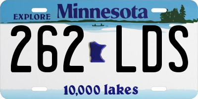 MN license plate 262LDS