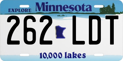 MN license plate 262LDT
