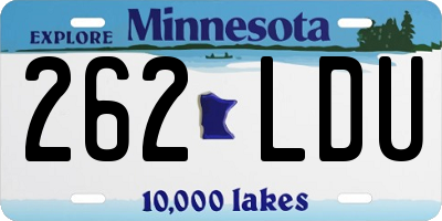MN license plate 262LDU