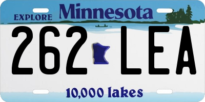 MN license plate 262LEA