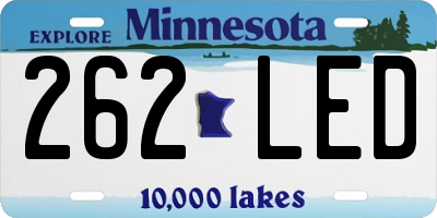 MN license plate 262LED