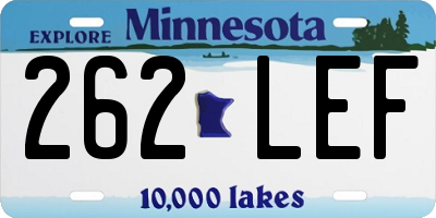MN license plate 262LEF