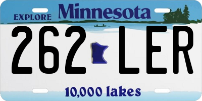 MN license plate 262LER