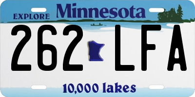 MN license plate 262LFA