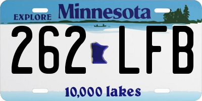 MN license plate 262LFB