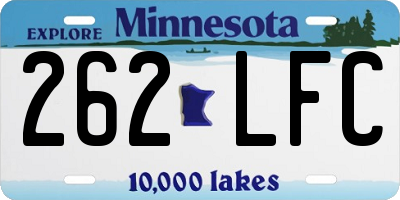 MN license plate 262LFC