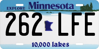 MN license plate 262LFE
