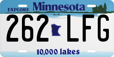 MN license plate 262LFG