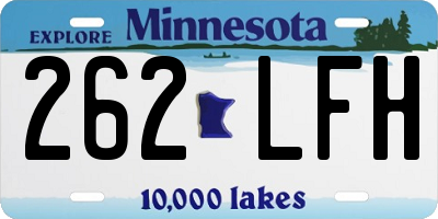 MN license plate 262LFH