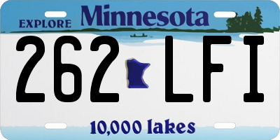 MN license plate 262LFI