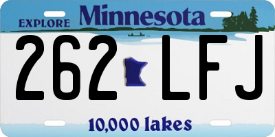 MN license plate 262LFJ