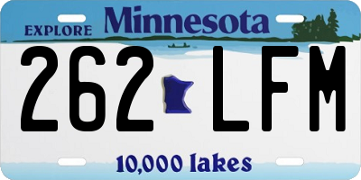 MN license plate 262LFM