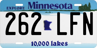 MN license plate 262LFN