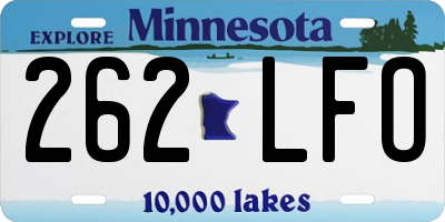 MN license plate 262LFO