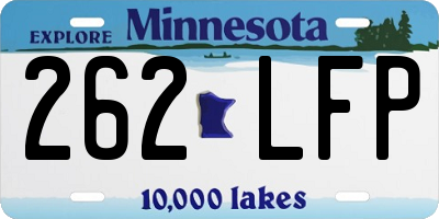 MN license plate 262LFP