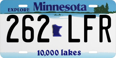 MN license plate 262LFR