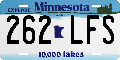 MN license plate 262LFS
