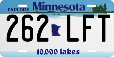 MN license plate 262LFT