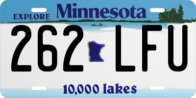 MN license plate 262LFU