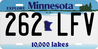 MN license plate 262LFV